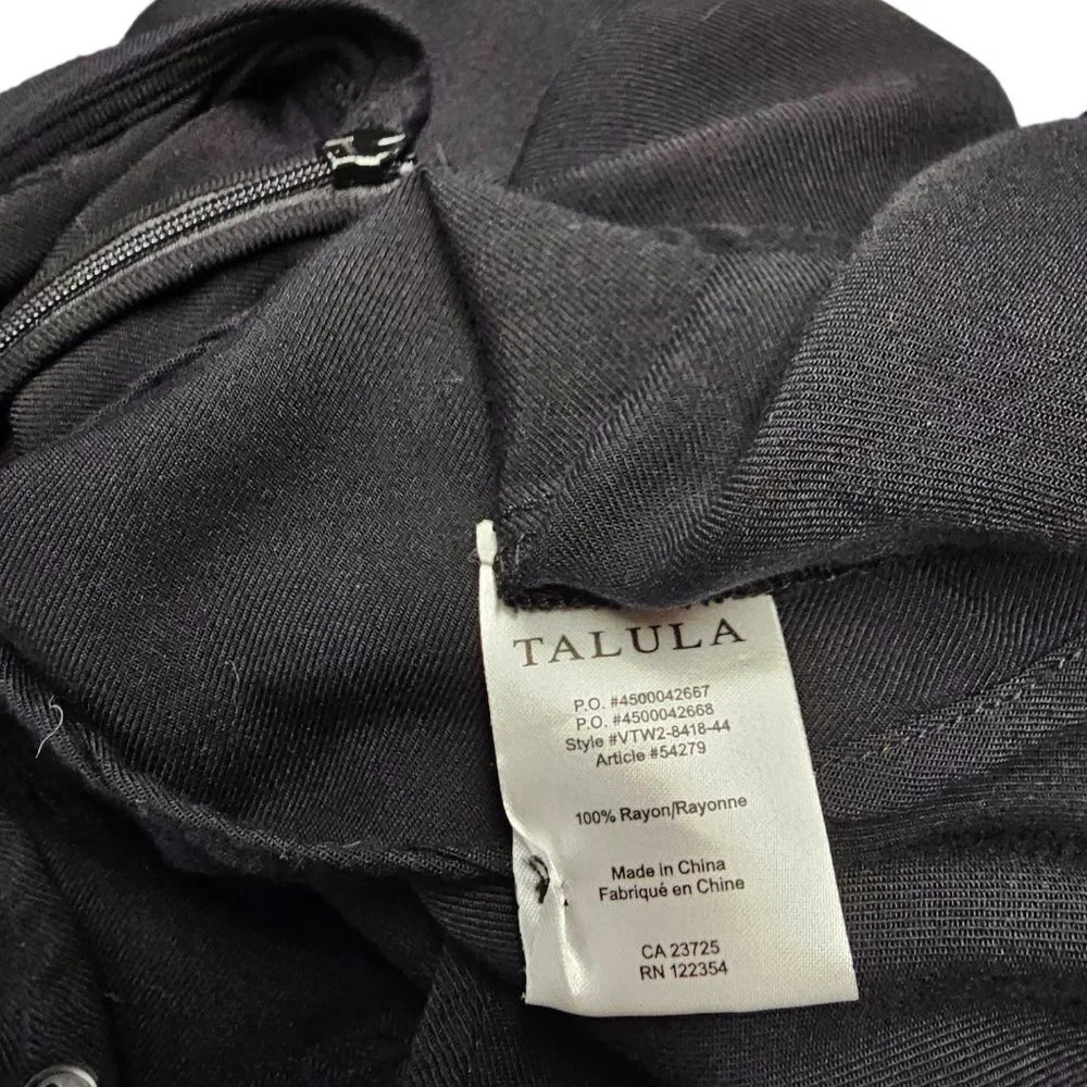 Aritzia Talula Keyhole Back Black Long Sleeve Mini Dress Size 6 - Picture 3 of 6